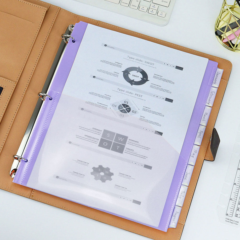 2Sets A4 Plastic Binder Divide - Tab Divider A4 评论和价格