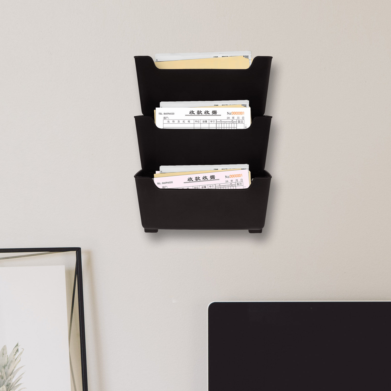1Set Wall File Organizer Trans - Magazine Holder Rack 评论和价格